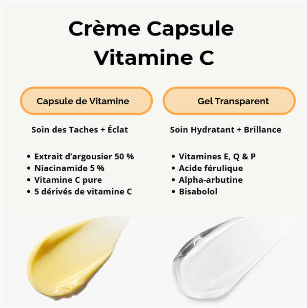 Crème Capsule Vitamine C- Anti Taches- Hydratante