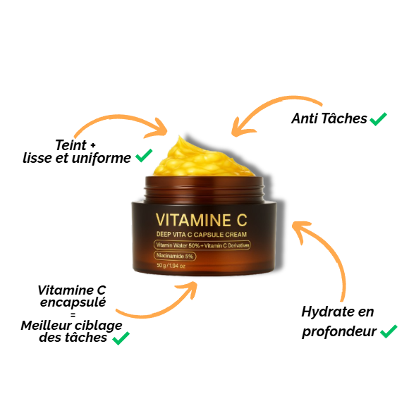 Crème Capsule Vitamine C- Anti Taches- Hydratante